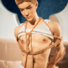 Lifelike realistic gay silicone sex doll Ryan by Mendolls, chiseled features in a starry gay passion scene.