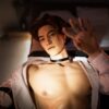 Mendolls silicone boyfriend doll gay with lifelike texture, posed in a serene moonlit gay partner moment.