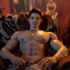 Handcrafted realistic latin silicone male doll from Mendolls, radiant in a bold LGBT Latin lifestyle photo shoot.