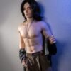 Monolid-eyed male companion doll for intimacy