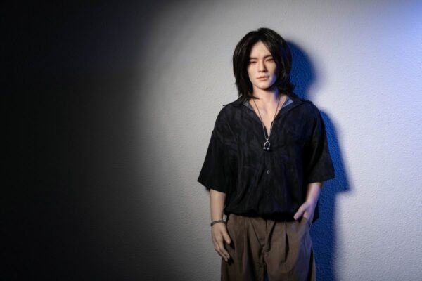 177cm/5ft10 Asian Gay Silicone Boyfriend Doll for Intimacy Long-Haired Companion - River