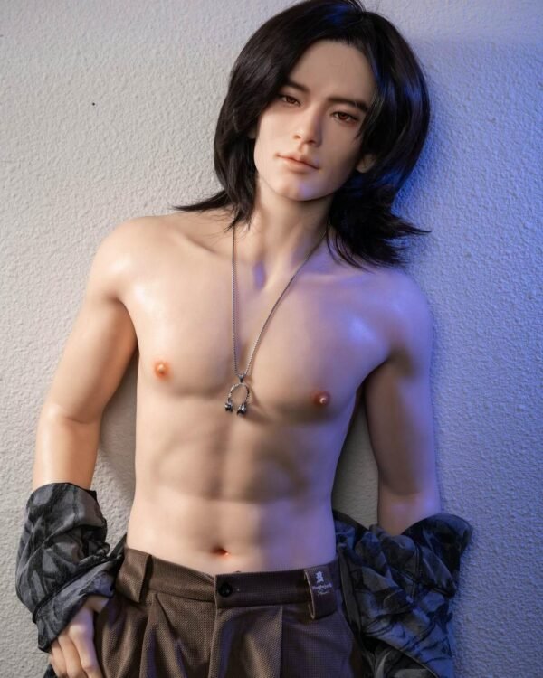 Asian gay silicone doll River with long hair