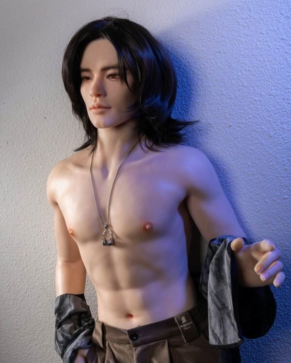 177cm/5ft10 Asian Gay Silicone Boyfriend Doll for Intimacy Long-Haired Companion - River