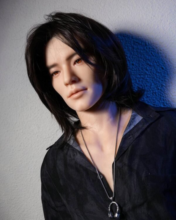 177cm/5ft10 Asian Gay Silicone Boyfriend Doll for Intimacy Long-Haired Companion - River