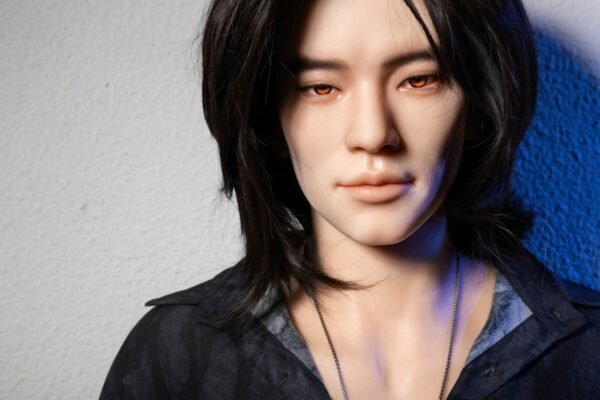 177cm/5ft10 Asian Gay Silicone Boyfriend Doll for Intimacy Long-Haired Companion - River