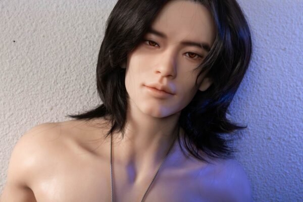 177cm/5ft10 Asian Gay Silicone Boyfriend Doll for Intimacy Long-Haired Companion - River