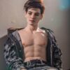 Handcrafted male companion doll for gay from Mendolls, embodying tenderness in a starry gay love reveal.