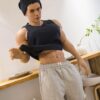 Chiseled muscle male sex doll from Mendolls, crafted for LGBT pride in a sultry starlit pose