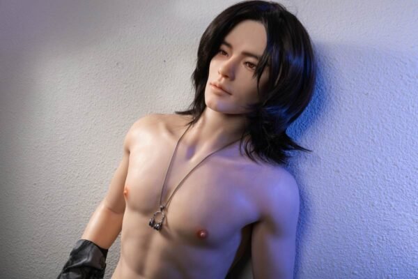 177cm/5ft10 Asian Gay Silicone Boyfriend Doll for Intimacy Long-Haired Companion - River