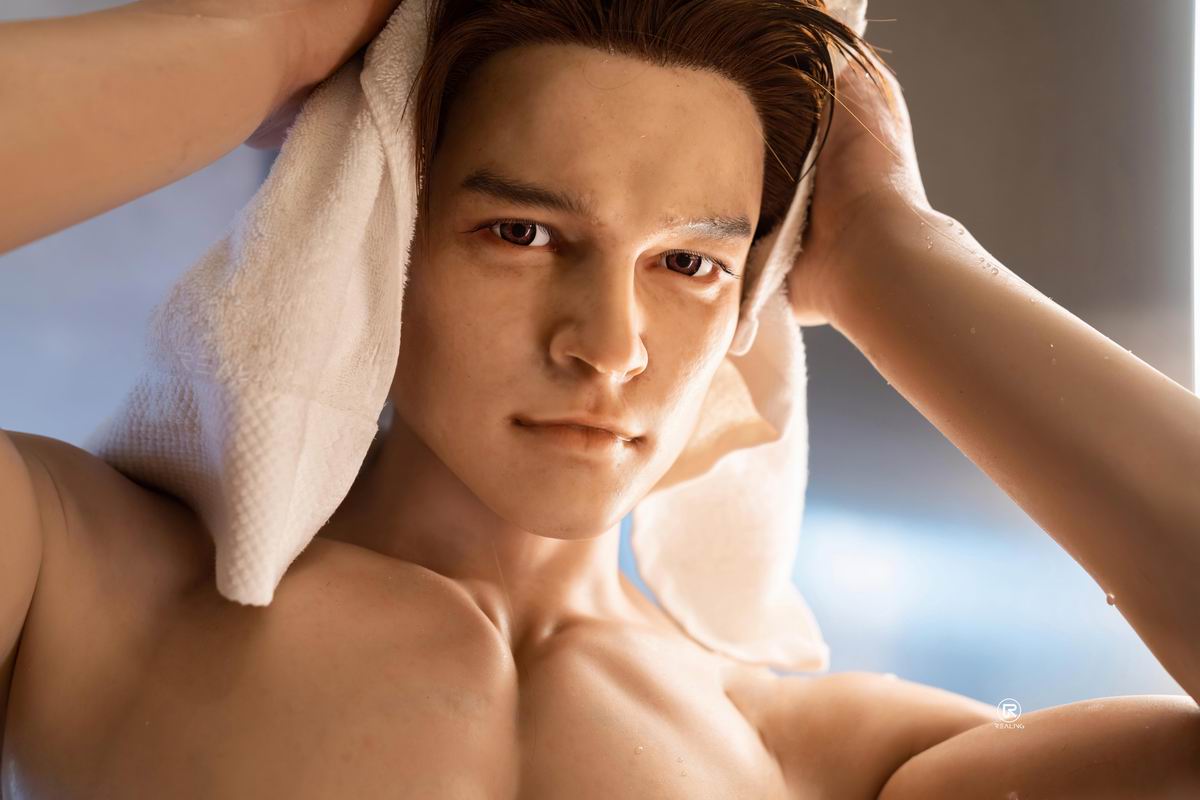 gay man sleeping better with emotional support doll gay anxiety