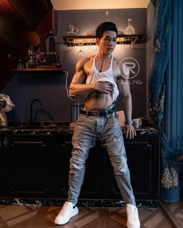 Blake – 180cm/5'11” Muscular Gay Love Doll | White Tanktop Fantasy Companion
