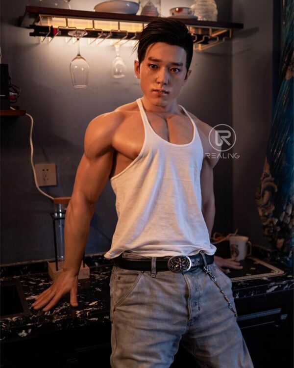 Blake – 180cm/5'11” Muscular Gay Love Doll | White Tanktop Fantasy Companion