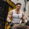 Combat-themed male sex doll for gay military roleplay