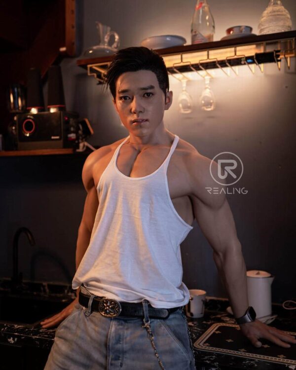 Blake – 180cm/5'11” Muscular Gay Love Doll | White Tanktop Fantasy Companion
