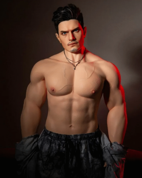 Troy 175cm gay silicone muscle doll front view