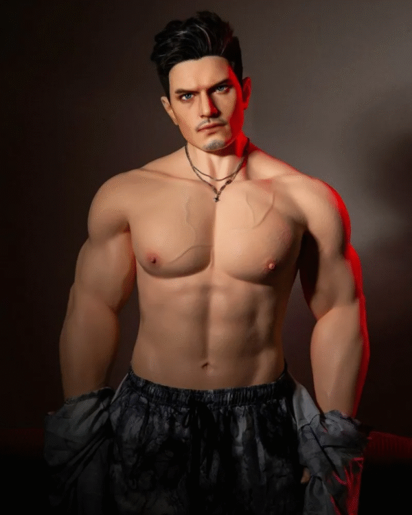 Troy 175cm gay silicone muscle doll front view