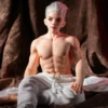 62cm mini silicone doll with muscular body and realistic rooted hair