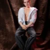 Detailed view of a custom male doll with realistic skin tone