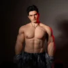 High-quality gay fitness fantasy doll Troy close-up