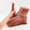 ゲイ男性用トルソーオナニー（ひざまずいて大型ディルド付き）[米国在庫あり]