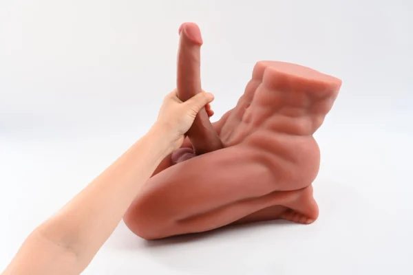 ゲイ男性用トルソーオナニー（ひざまずいて大型ディルド付き）[米国在庫あり]
