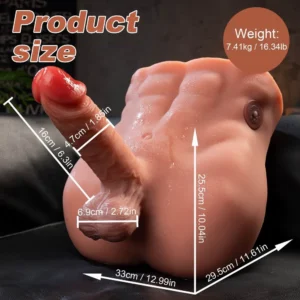 muscular vibrating male torso masturbator