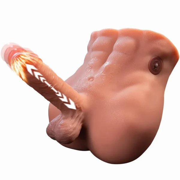 muscular vibrating male torso masturbator
