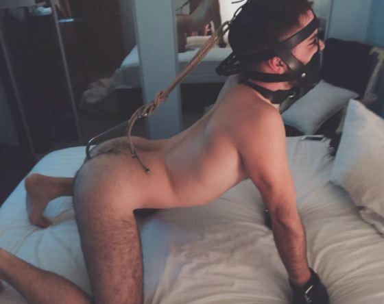 Gay man bondage gear for BDSM roleplay male doll