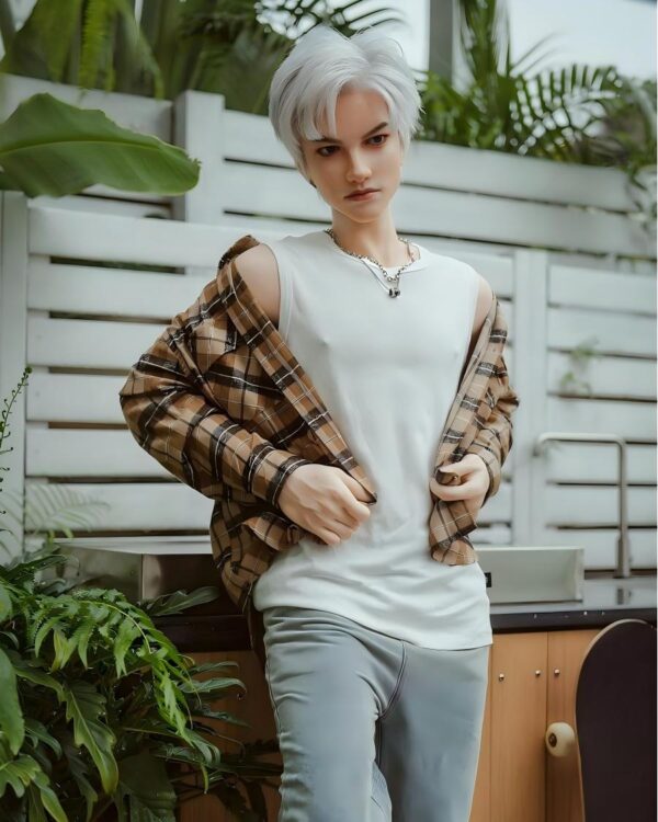 Realistic Asian Silicone Male Doll with Thrusting Dildo Function