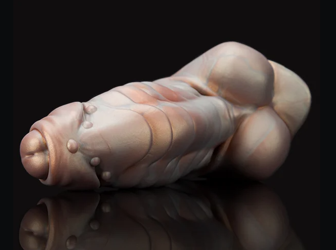 Gay man exploring fetish play with rope and doll