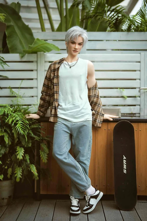 Realistic Asian Silicone Male Doll with Thrusting Dildo Function