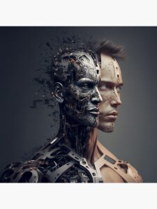 Gay man interacting with a smart male sex doll