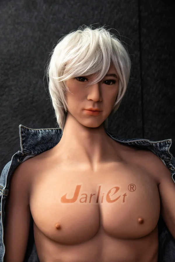 バーニー ゲイ男性人形に使用されている高級シリコンスキンのマクロ撮影。.