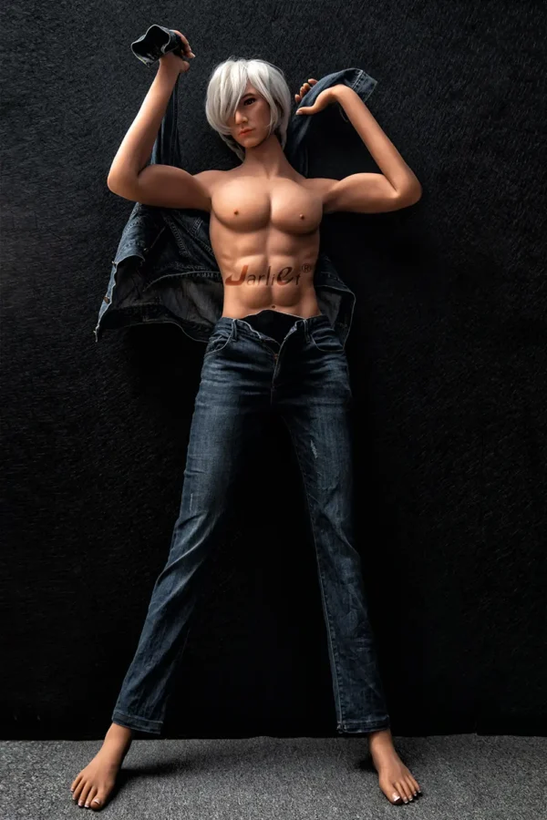 バーニー ゲイ男性人形に使用されている高級シリコンスキンのマクロ撮影。.