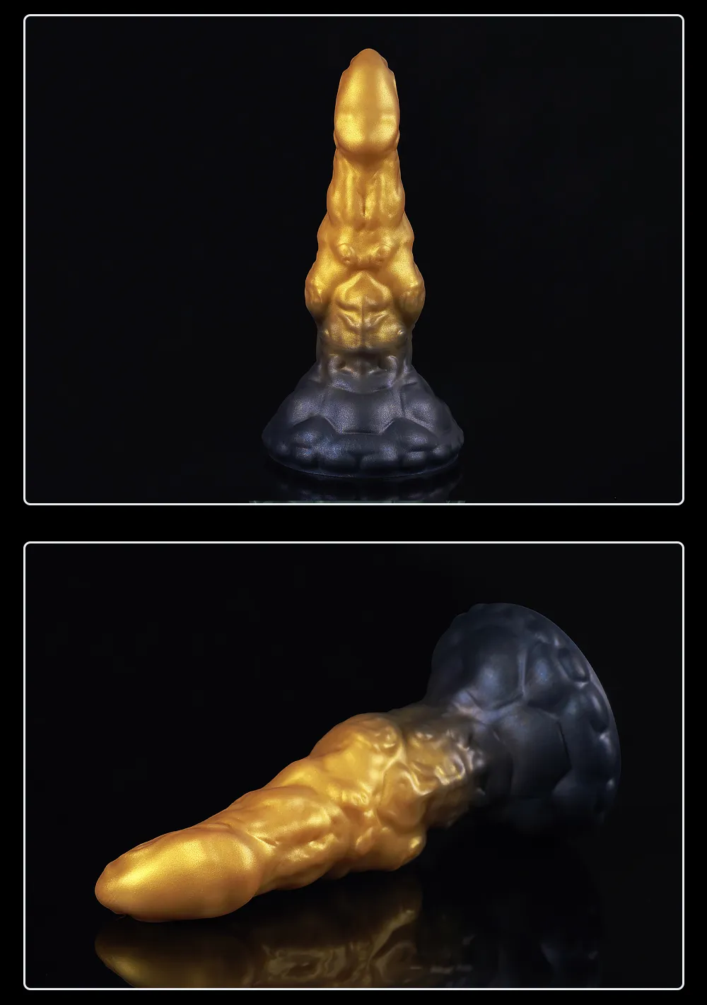 緊張した笑顔で初心者用アナルプラグを持っているゲイの男性