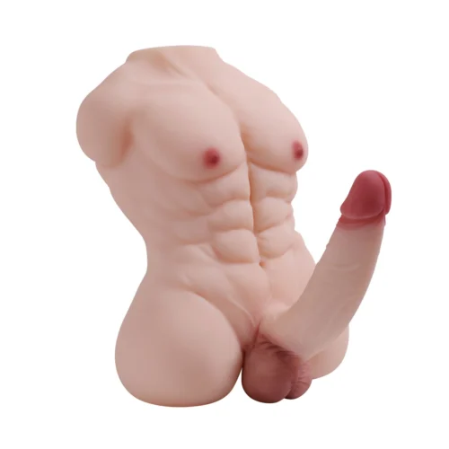 Realistic Gay Male Torso with 5.3 Inch Dildo