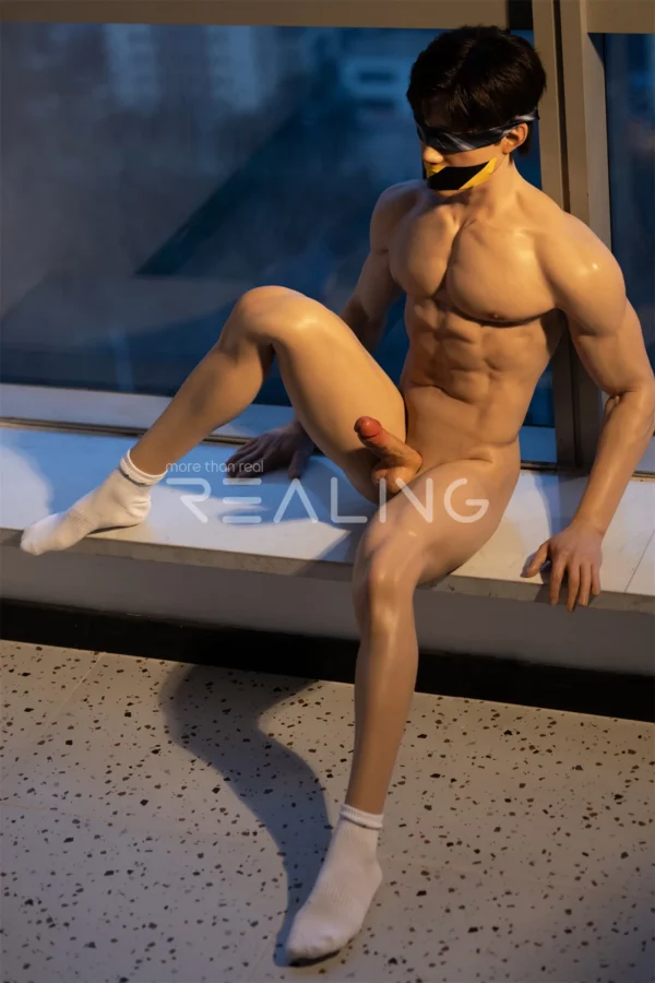 175-cm-silicone-male-doll-for-gay-men-24 175 cm Silicone Male Doll for Gay Men, handsome adult man with Ivy League-inspired collegiate styling, view 24