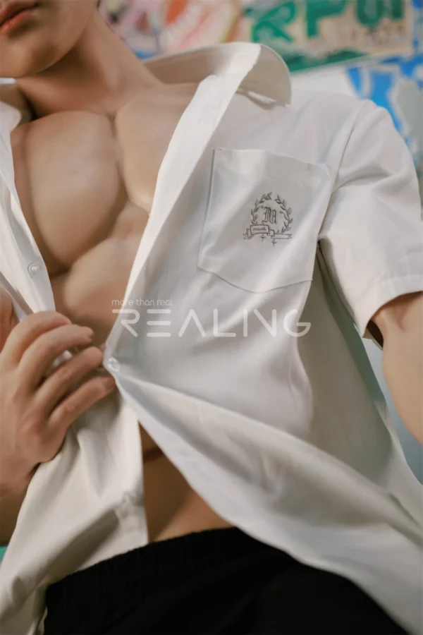 175-cm-silicone-male-doll-for-gay-men-32 175 cm Silicone Male Doll for Gay Men, handsome adult man with Ivy League-inspired collegiate styling, view 32