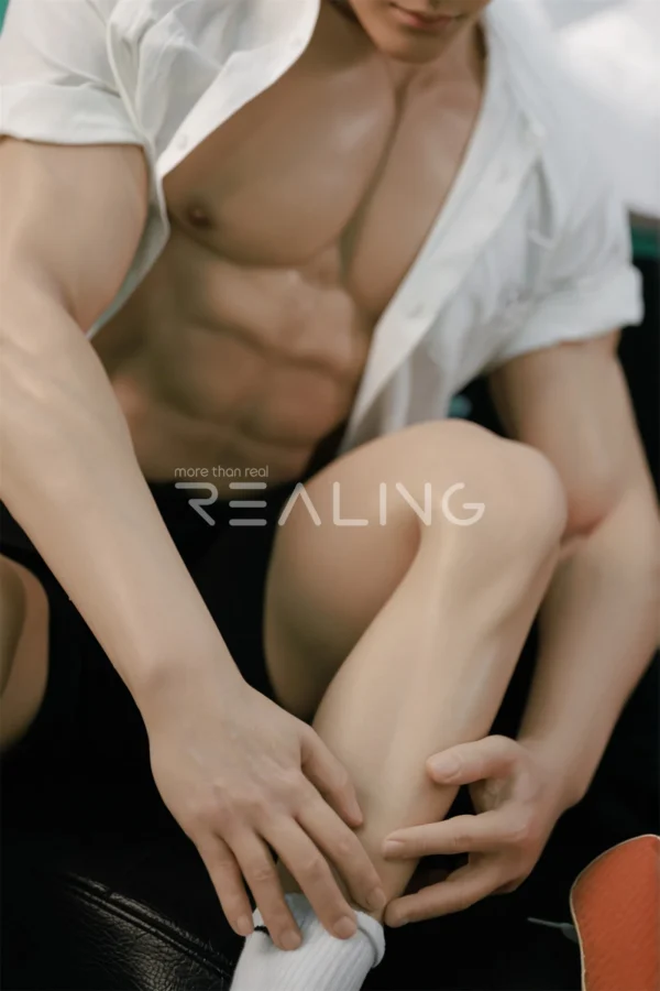175-cm-silicone-male-doll-for-gay-men-46 175 cm Silicone Male Doll for Gay Men, handsome adult man with Ivy League-inspired collegiate styling, view 46