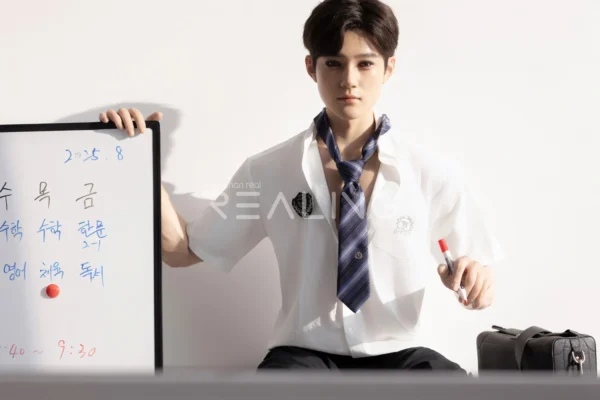 175-cm-silicone-male-doll-for-gay-men-51 175 cm Silicone Male Doll for Gay Men, handsome adult man with Ivy League-inspired collegiate styling, view 51