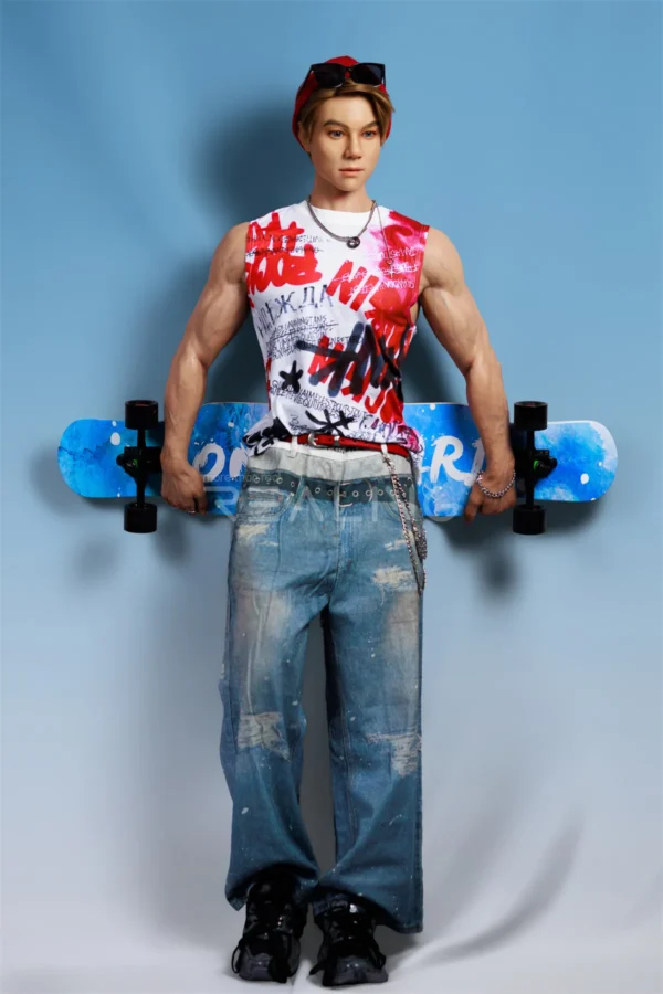 henson-skateboarder-male-doll-178cm-24 Henson Skateboarder Male Doll 178cm / 5'10" with skateboarder street style, product view 24