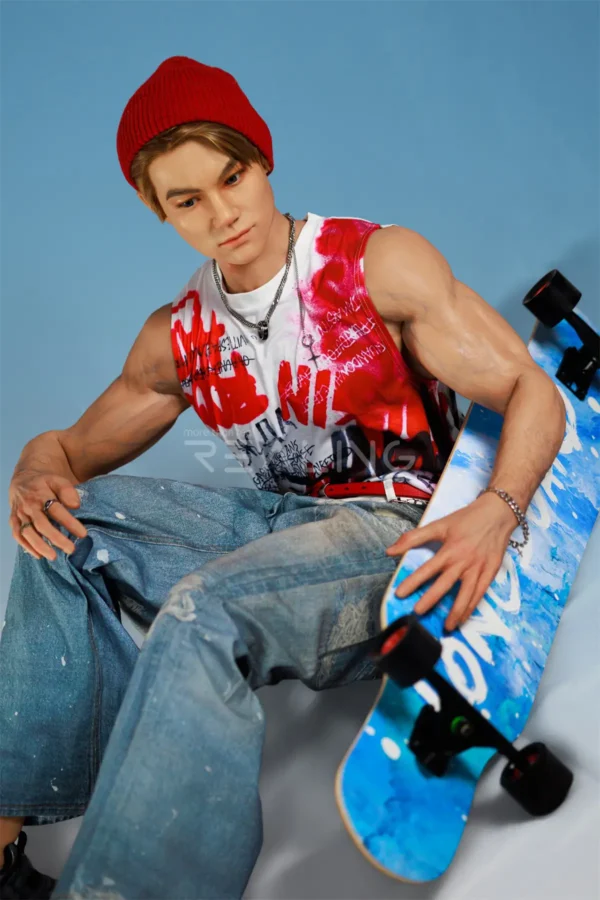 henson-skateboarder-male-doll-178cm-38 Henson Skateboarder Male Doll 178cm / 5'10" with skateboarder street style, product view 38