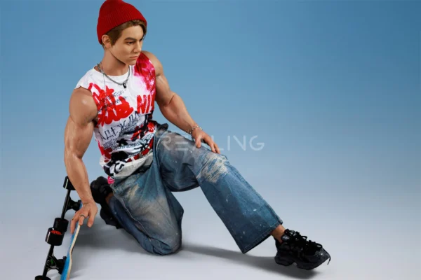 henson-skateboarder-male-doll-178cm-42 Henson Skateboarder Male Doll 178cm / 5'10" with skateboarder street style, product view 42