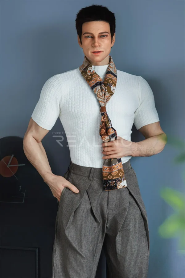 leo-gentleman-male-doll-178cm-02 Leo Gentleman Male Doll 178cm / 5'10" with quiet-luxury gentleman styling, product view 2