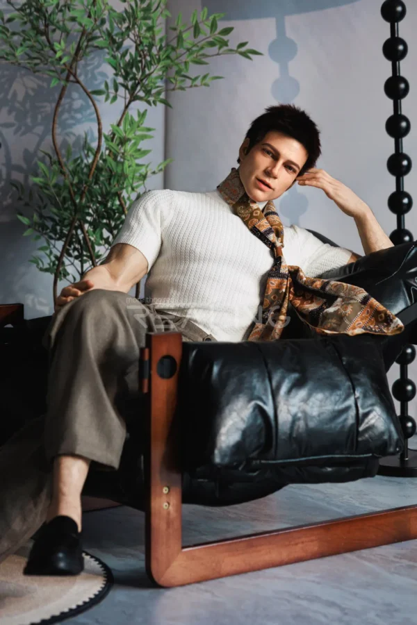 leo-gentleman-male-doll-178cm-05 Leo Gentleman Male Doll 178cm / 5'10" with quiet-luxury gentleman styling, product view 5