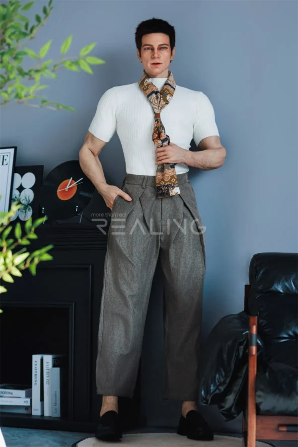 leo-gentleman-male-doll-178cm-22 Leo Gentleman Male Doll 178cm / 5'10" with quiet-luxury gentleman styling, product view 22