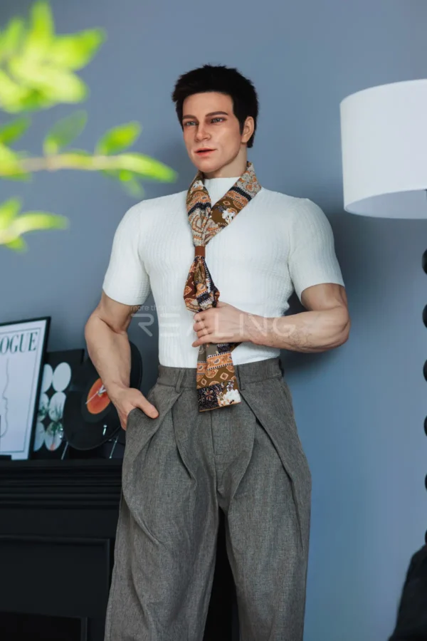 leo-gentleman-male-doll-178cm-23 Leo Gentleman Male Doll 178cm / 5'10" with quiet-luxury gentleman styling, product view 23