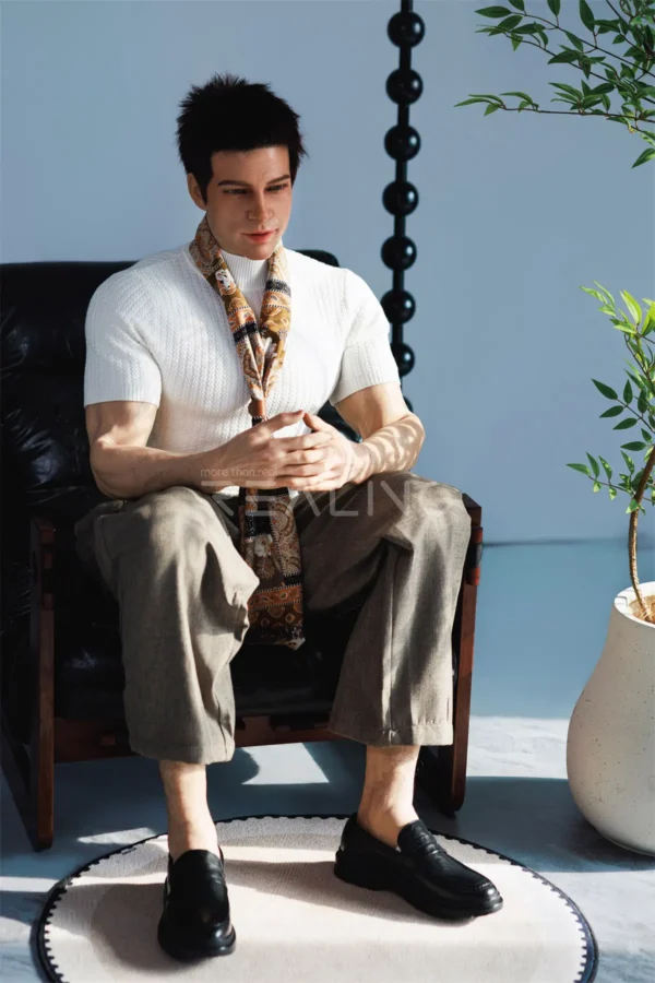 leo-gentleman-male-doll-178cm-24 Leo Gentleman Male Doll 178cm / 5'10" with quiet-luxury gentleman styling, product view 24