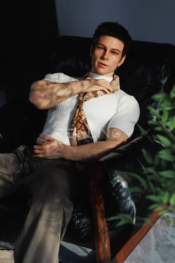 leo-gentleman-male-doll-178cm-27 Leo Gentleman Male Doll 178cm / 5'10" with quiet-luxury gentleman styling, product view 27