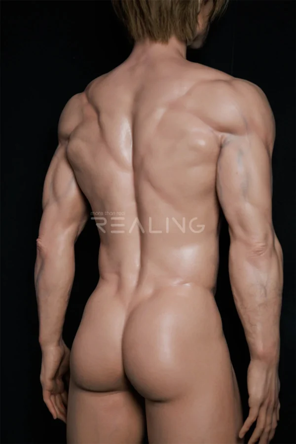 leonardo-blond-male-doll-178cm-02 Leonardo Blond Male Doll 178cm / 5'10" with blond, bearded smart-casual styling, product view 2